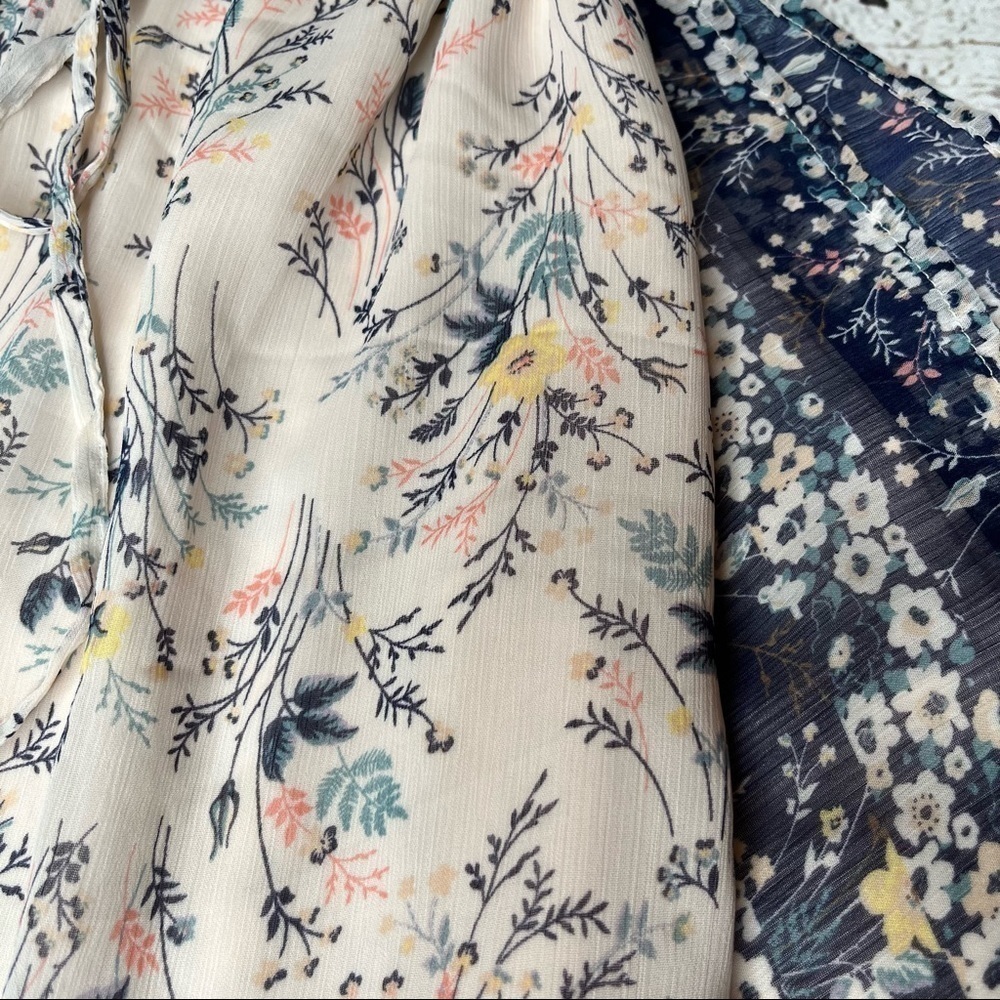 Motherhood Maternity Floral Print Chiffon Dress Size M - Picture 9 of 11